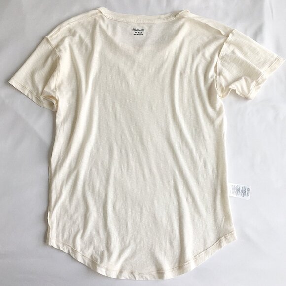 NWOT Madewell Rainbow Heart Embroidered Whisper Cotton Crewneck Tee - Picture 9 of 11